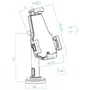 TooQ Soporte Antirrobo de Mesa/Pared para Smartphone/Tablet TQTDS0812 Negro